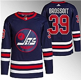 Men's Winnipeg Jets #39 Laurent Brossoit 2021-22 Navy Stitched Jersey,baseball caps,new era cap wholesale,wholesale hats